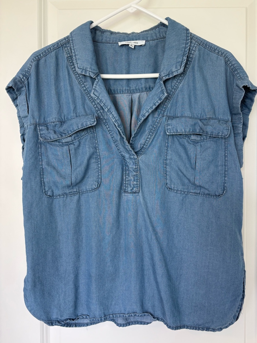 Love Tree Denim Top - Medium